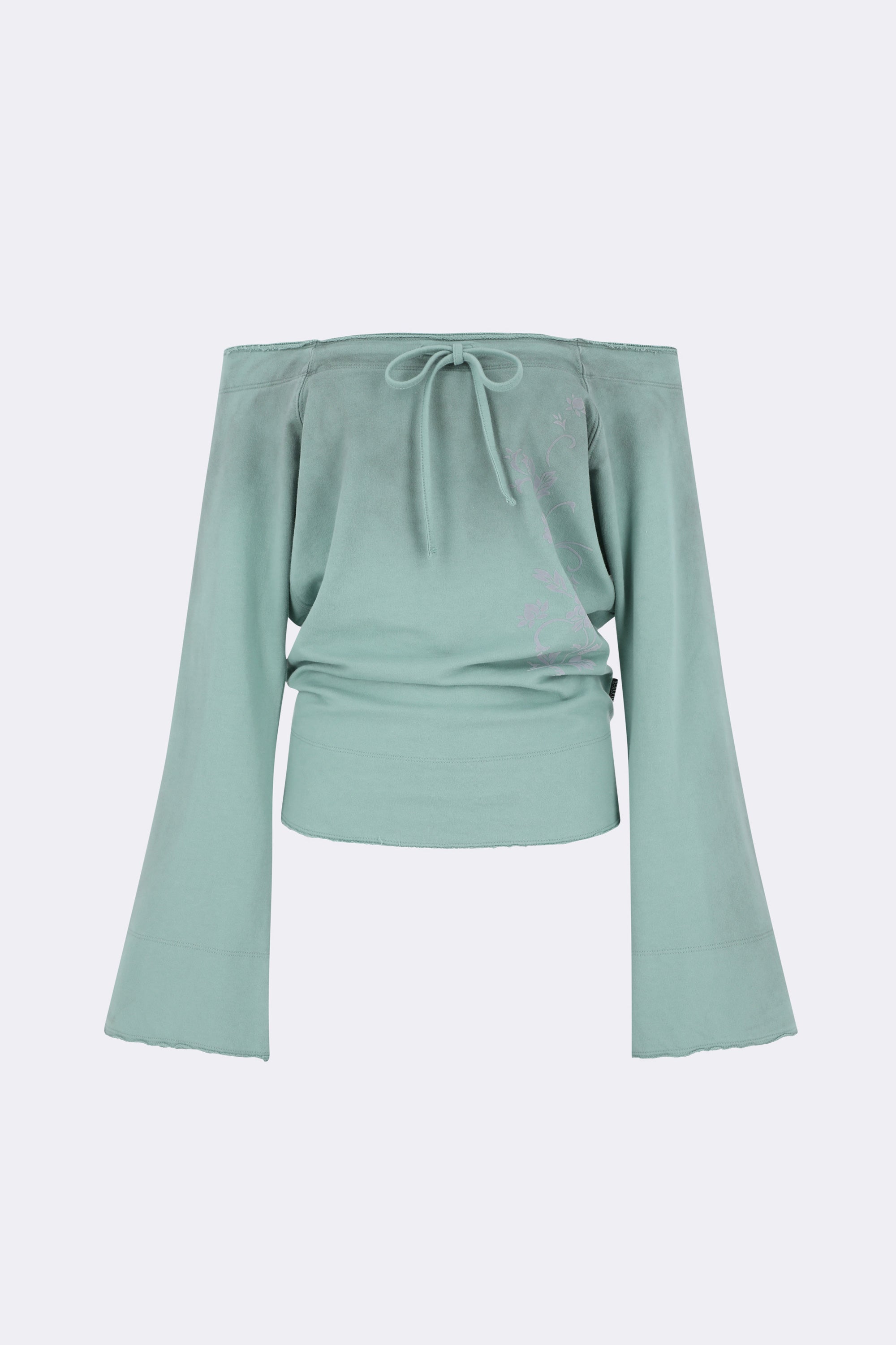 Sculptor Wide Bell Sleeve Sweatshirt Mint