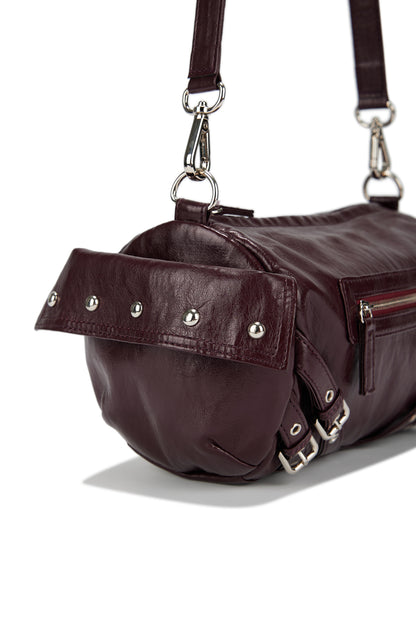 DEINET STUD POCKET BAG IN BURGUNDY