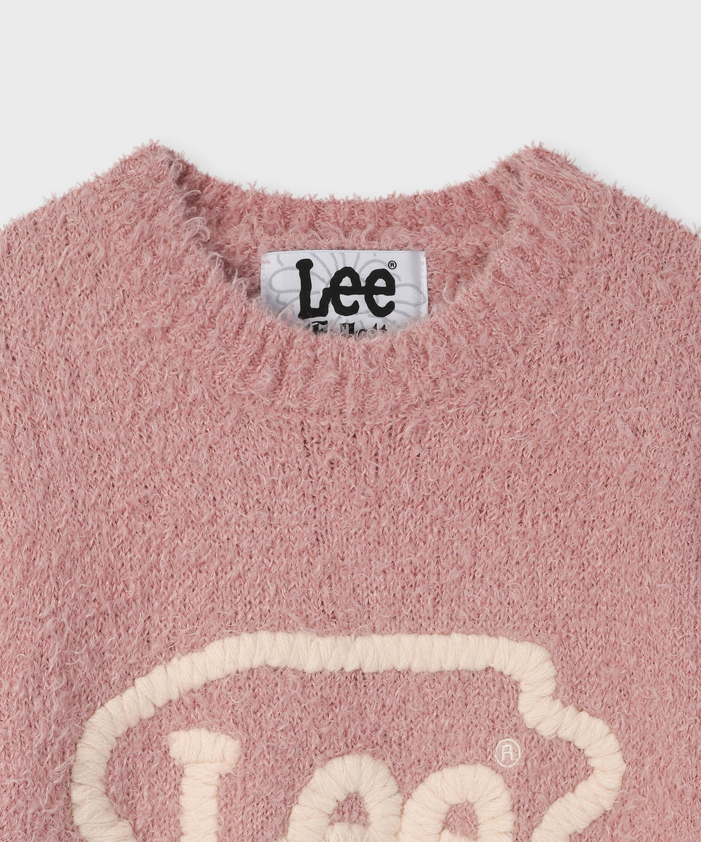 [Fallet x Lee] Brush Twitch Logo Knit / pink