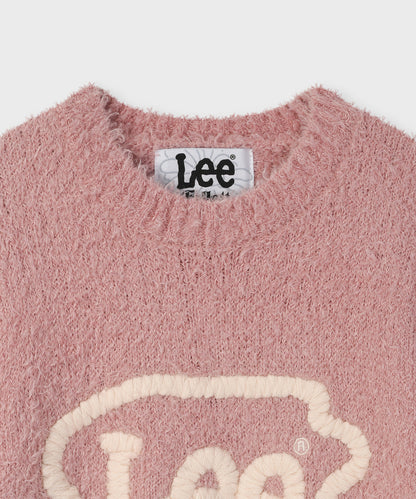 [Fallet x Lee] Brush Twitch Logo Knit / pink