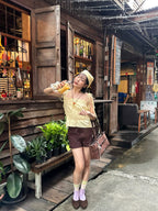 [香港現貨✨] 獨家代理🎀] Daisy Muse Ballerina Shoulder Bag - Brownie