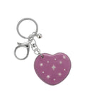 NFF Heart Dia Mirror Key Ring-purple pink