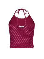 [asif calie] GURLS GLITER DOT SLEEVELESS BURGUNDY