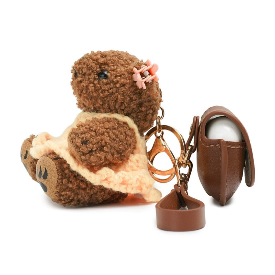 BEARPAW Bear Doll AirPods Case / Brown Mauna