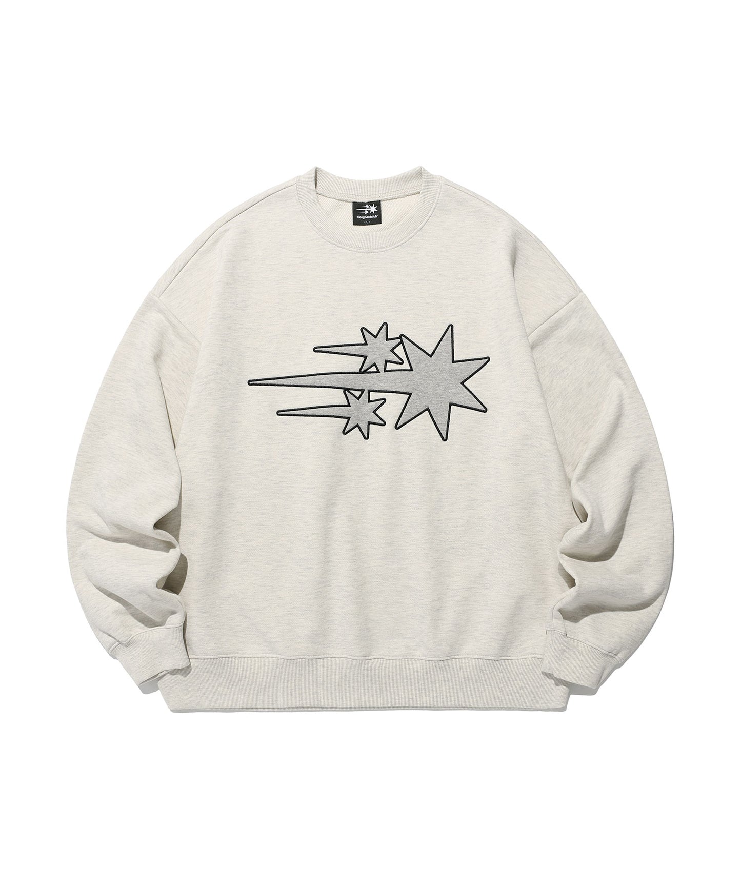 niceghostclub 3STAR LOGO APPLIQUE SWEATSHIRTS
[OATMEAL]