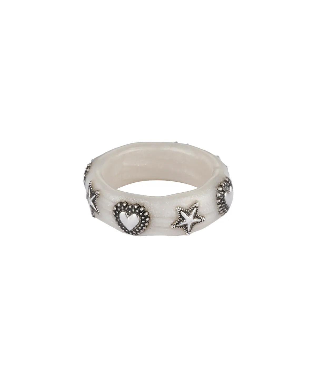 NFF Vintage Puff Ring-white