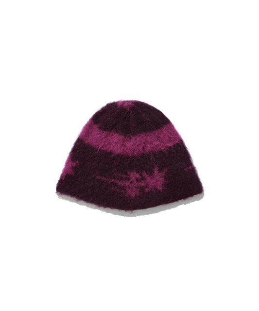 niceghostclub STRIPE 3STAR LOGO MOHAIR BEANIE
[PINK]