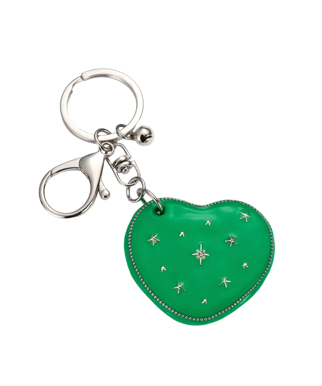 [NFF開團價💓 2.27截單] Heart Dia Mirror Key Ring-green