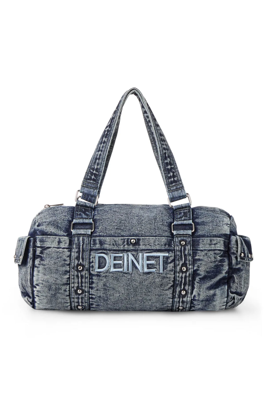 DEINETT LOGO DUFFLE BAG IN DENIM
