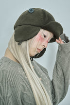 hugyourskin Trooper flap button cap (Brown)