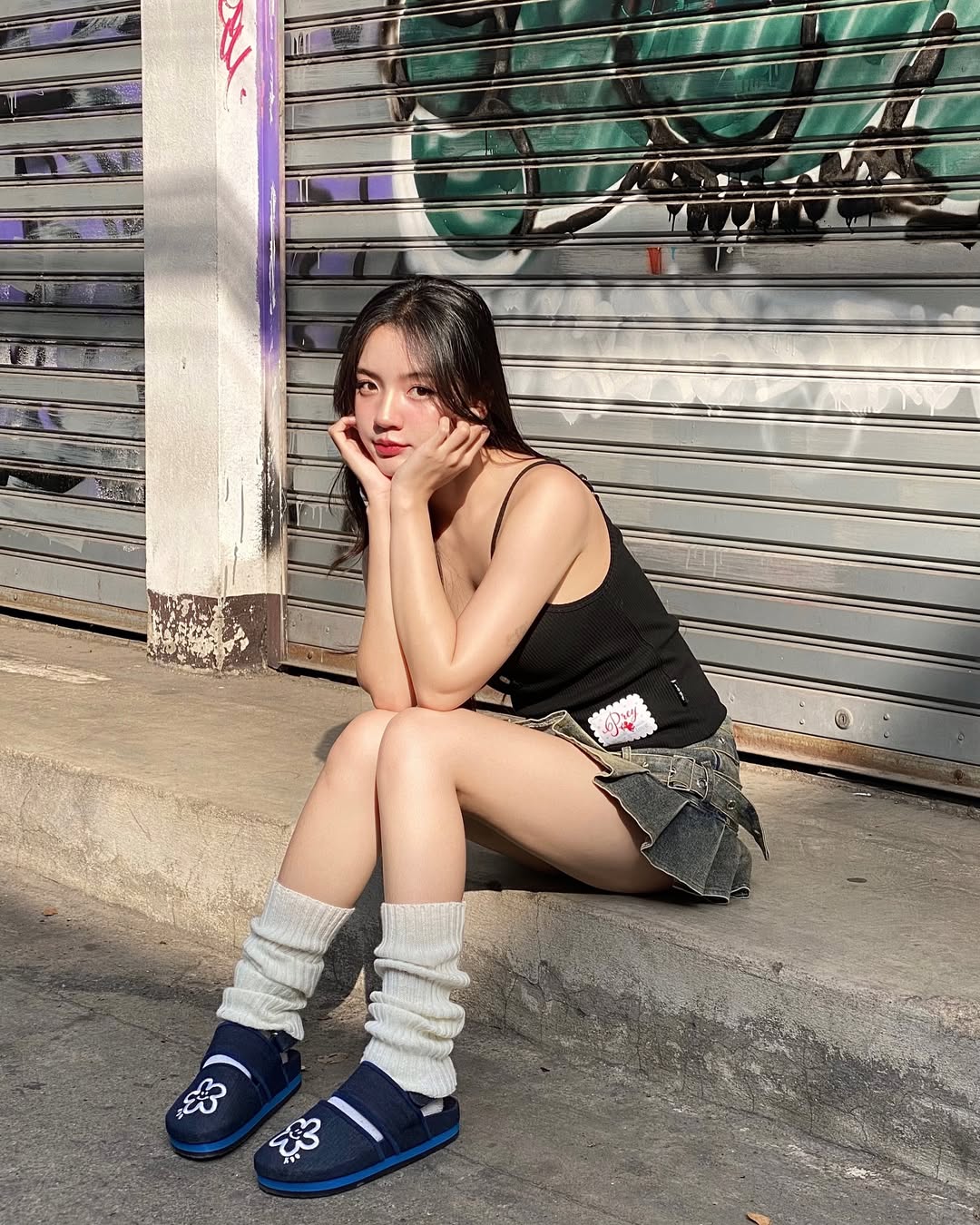 kuudoo Denim Flower Sandals (size 35~45 available)