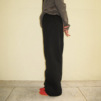 RONRON BACK HEART STITCH POCKET SWEAT JOGGER PANTS / BLACK