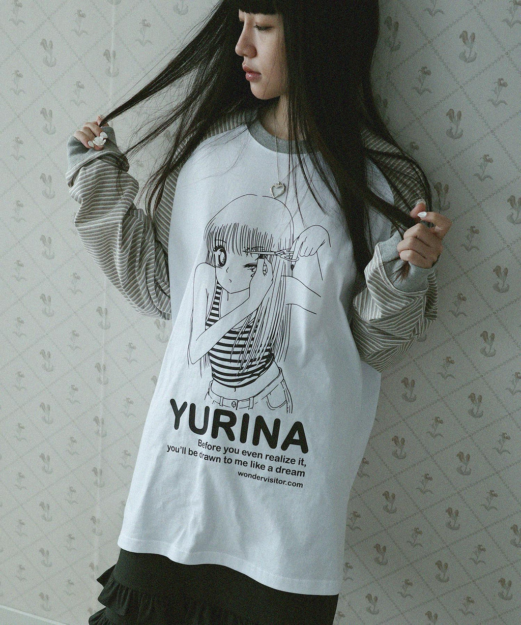 WONDERVISITOR YURINA RAGLAN LS-T / WHITE