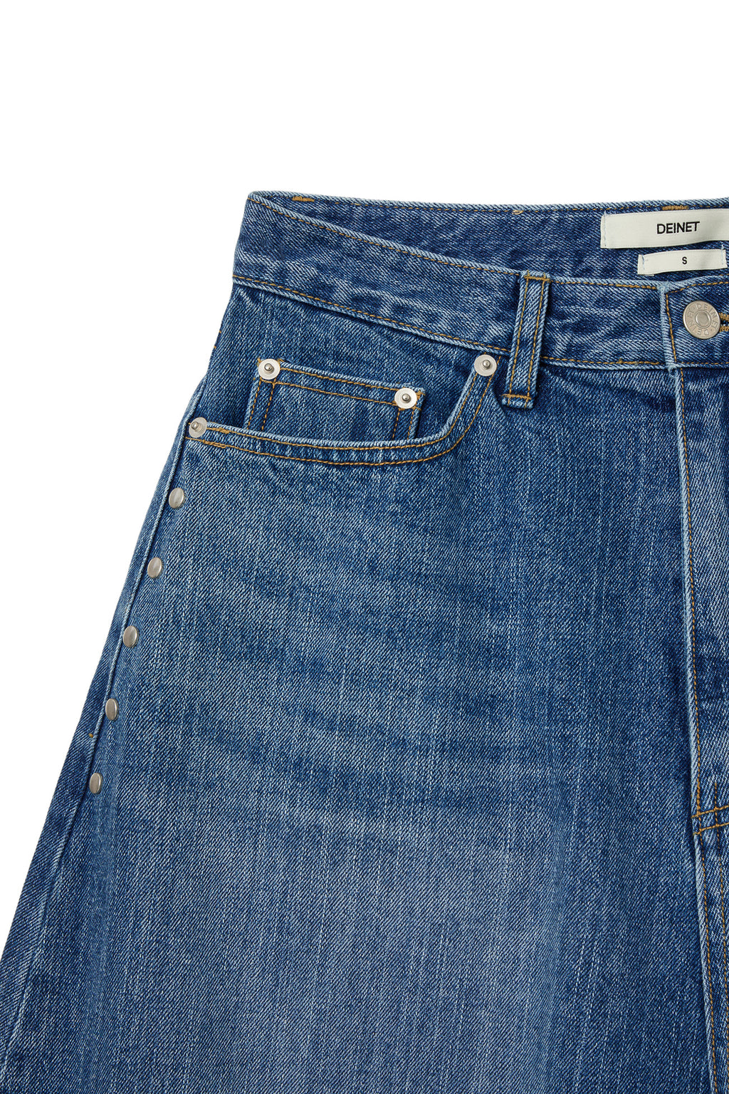 DEINET BALLOON FIT DENIM JEANS IN INDIGO