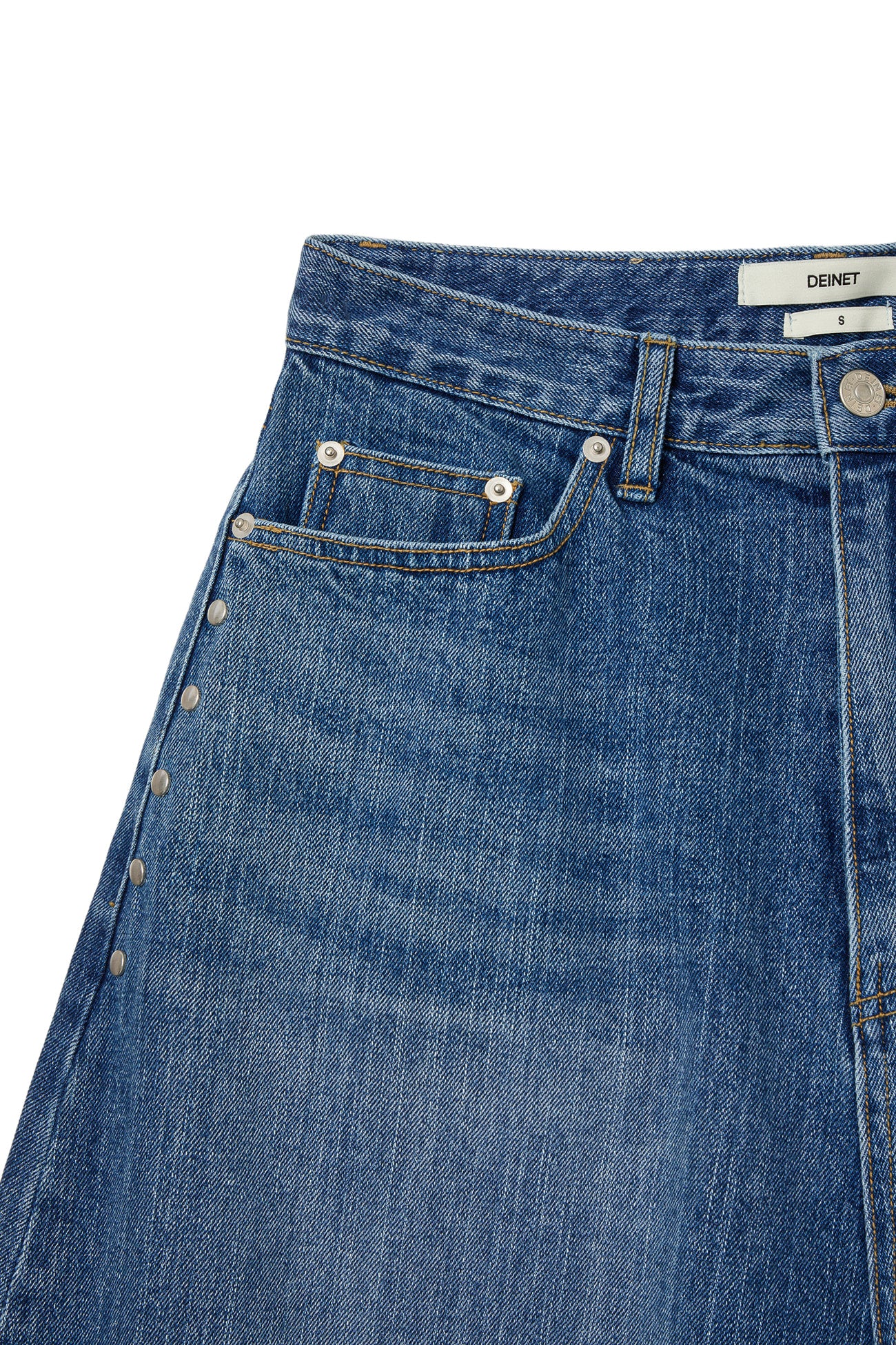 DEINET BALLOON FIT DENIM JEANS IN INDIGO