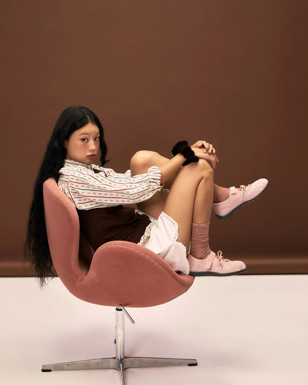 OTZ ROMARY LACE-UP SNEAKERS - SUEDE PINK