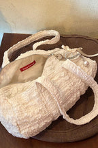 NANACREW MINI DUFFLE BAG - IVORY RUFFLE
