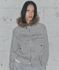 NASTY FANCY RUTHLESS FUR HOODED ZIP-UP (GRAY)