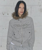 NASTY FANCY RUTHLESS FUR HOODED ZIP-UP (GRAY)
