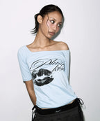 [FANCY CLUB] PLASTIC KISS ONE-SHOULDER TOP_5 COLORS