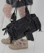 FANCY CLUB VEIL BAG & WALLET (BLACK)