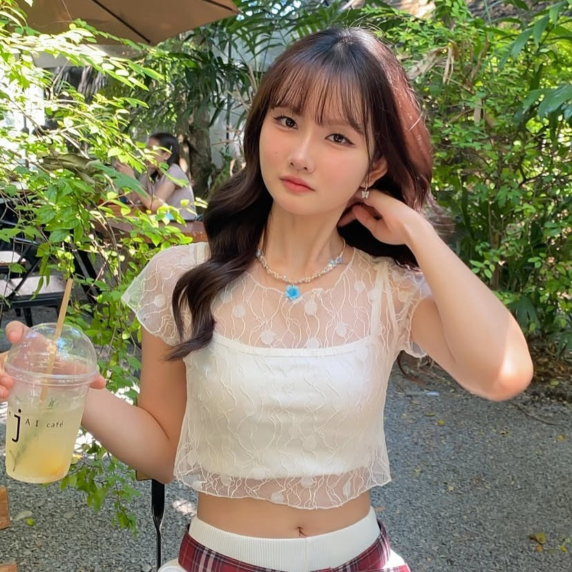 abbie.acc Floral Shine Necklace / 5colors