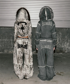 Low Edge Detachable Fur Hood Zip-Up Slim Fit - Washed Grey