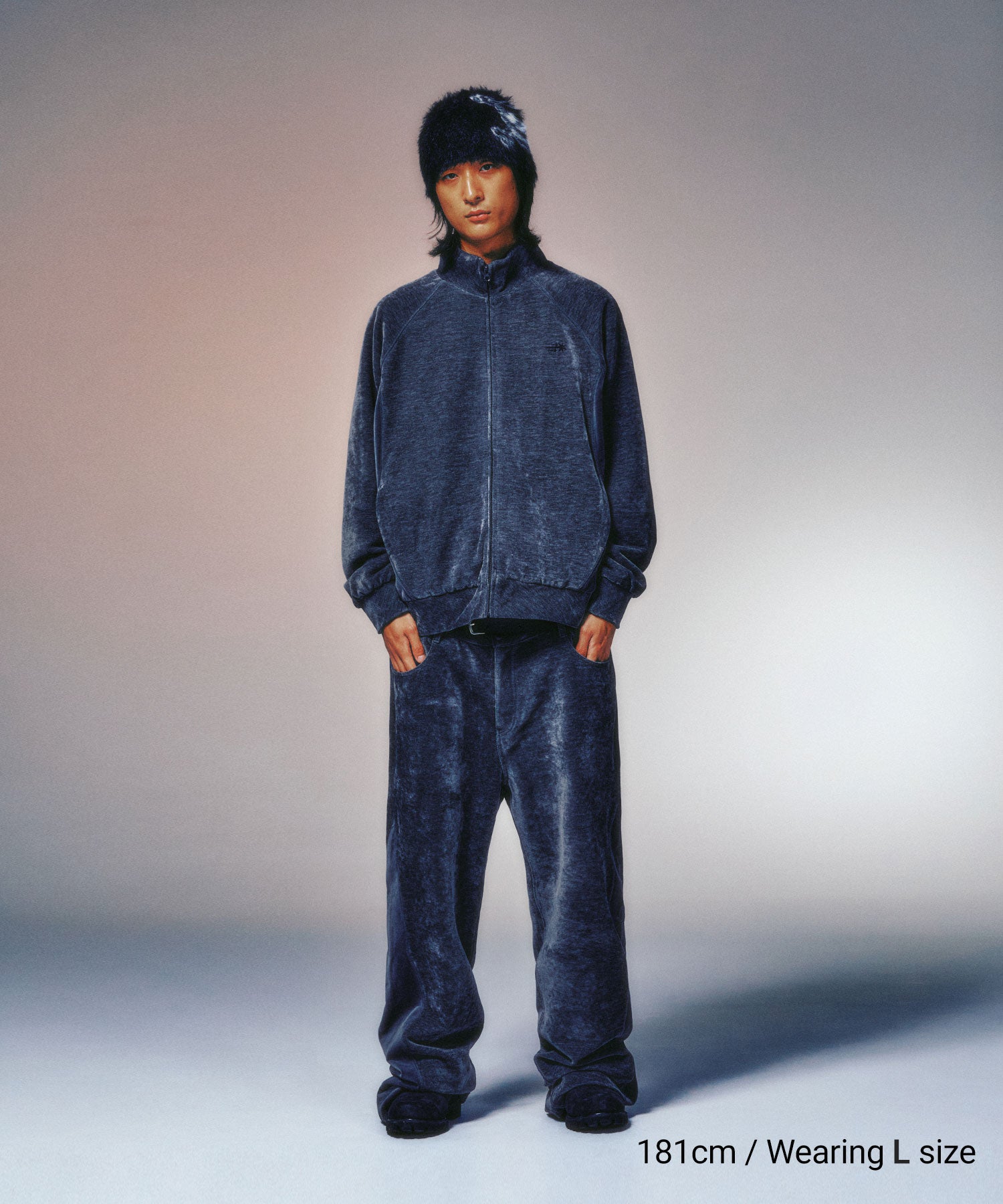 niceghostclub VELOUR TRACK JACKET [GREY]