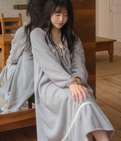 J'eu Rowney Lace Sleeping Pajama Set 4colors