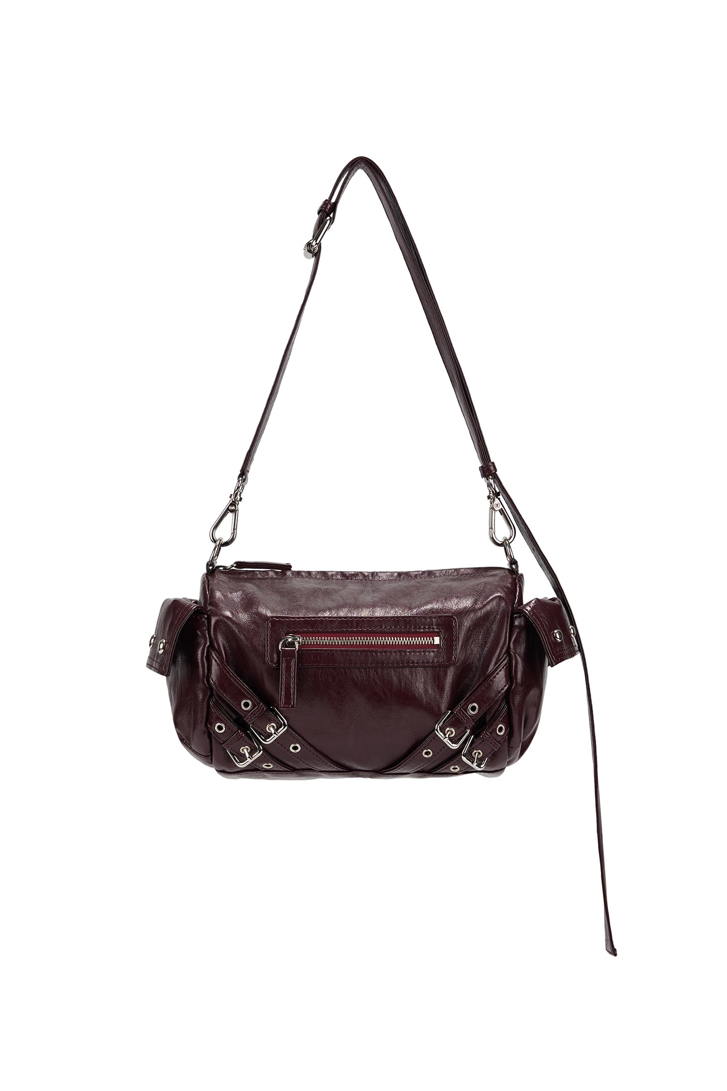 DEINET STUD POCKET BAG IN BURGUNDY