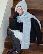COOKIE KNIT MUFFLER_gray
