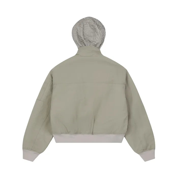 LSC Appliqué Hidden Hoodie Ma-1 Jacket Beige