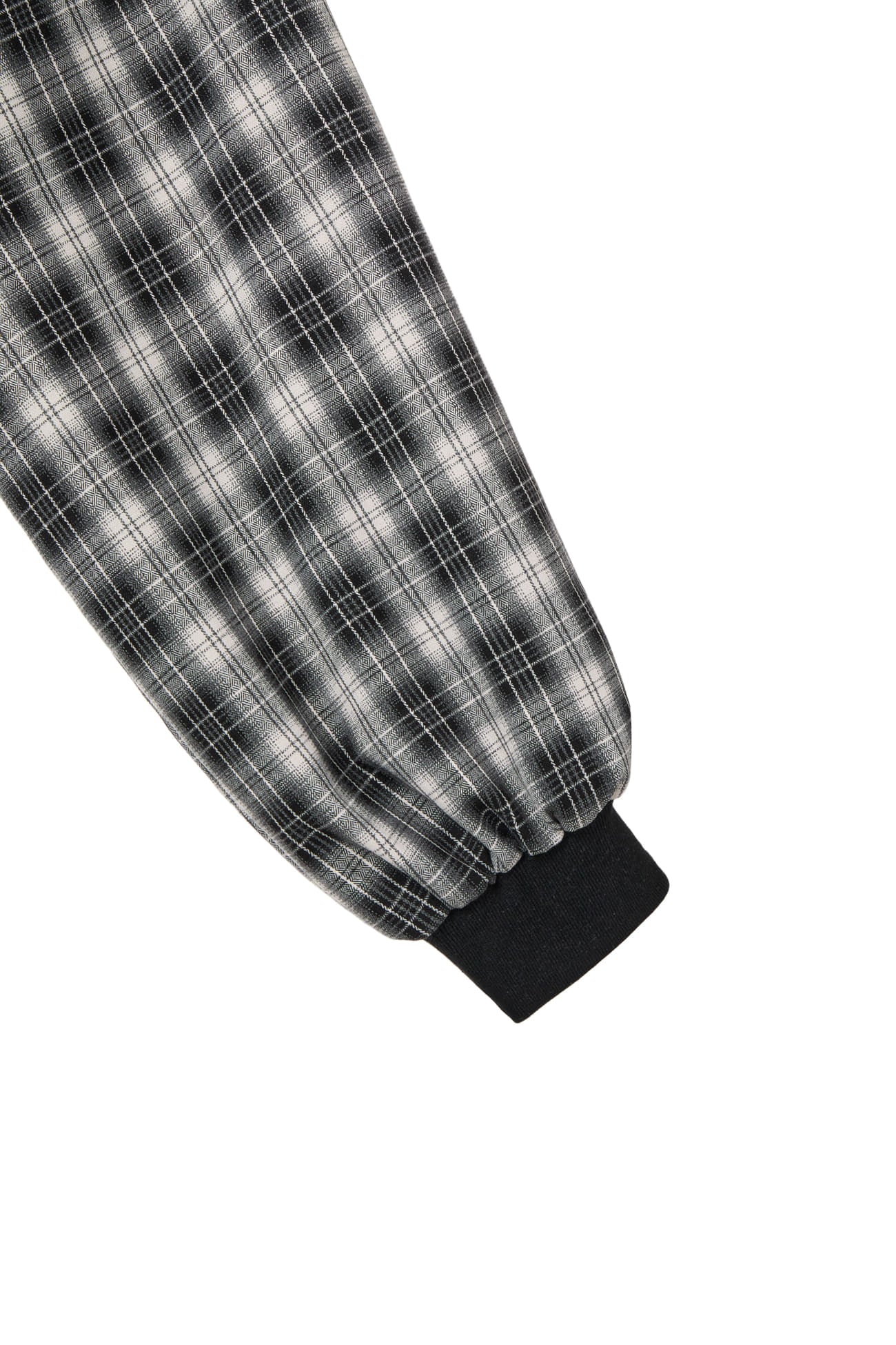 DEINET CHECK BOMBER JACKET IN BLACK