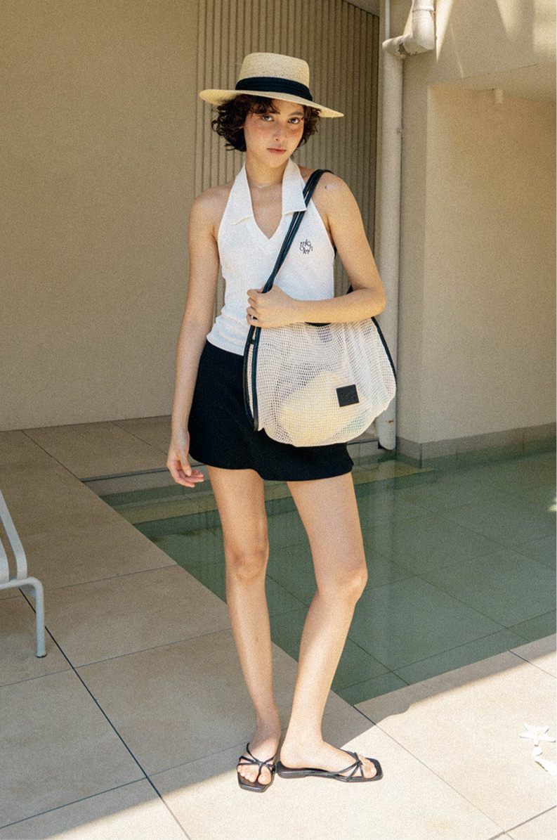 Heeari Camellia Mesh Shoulder Bag