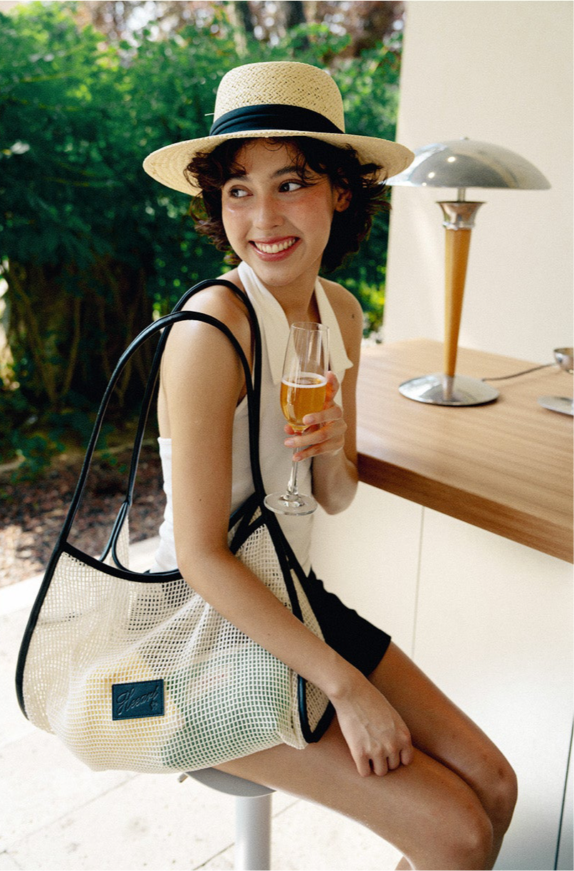 Heeari Camellia Mesh Shoulder Bag