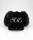 SETUPEXE CORDUROY FUR EARFLAP CAP / BLACK