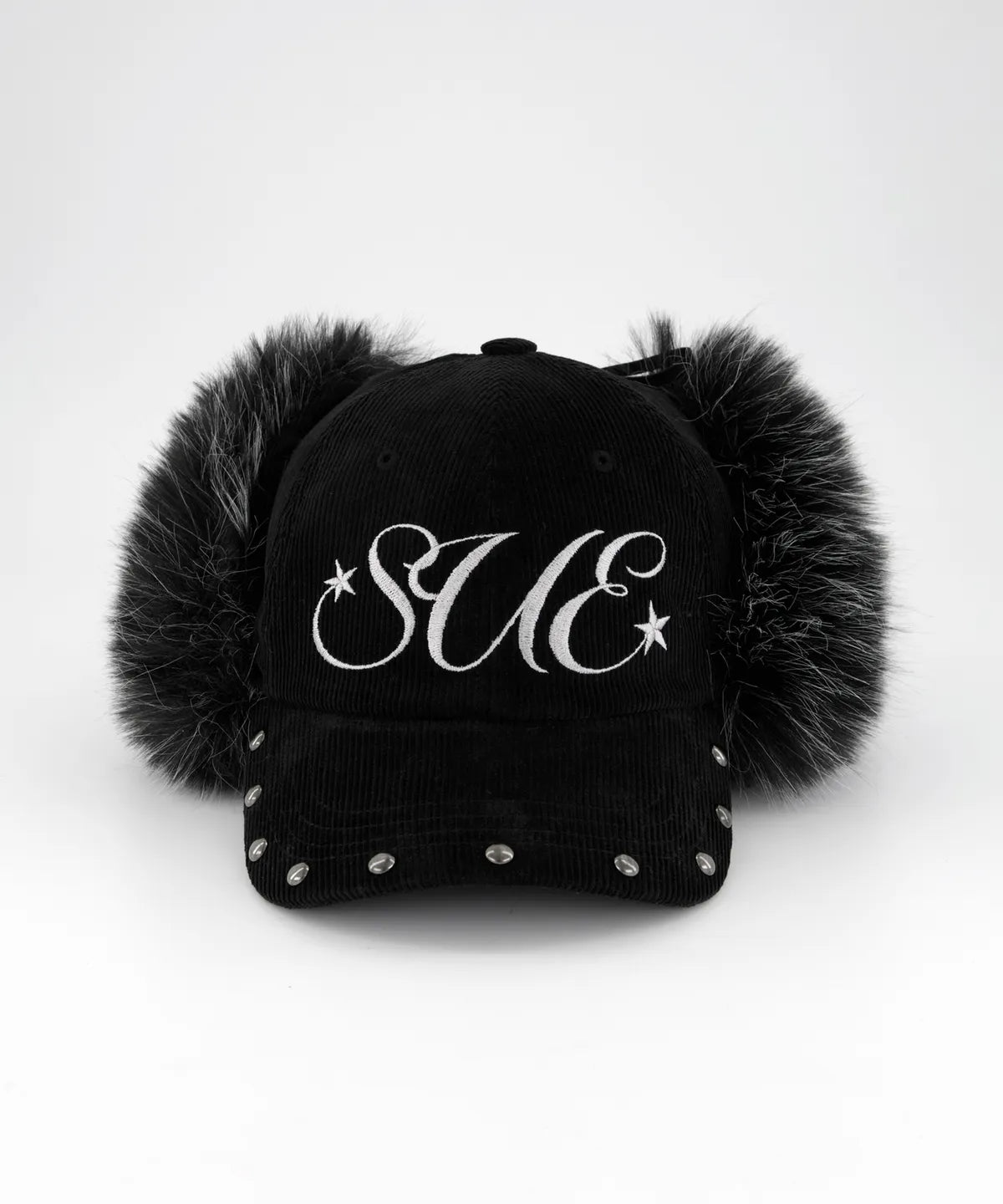 SETUPEXE CORDUROY FUR EARFLAP CAP / BLACK