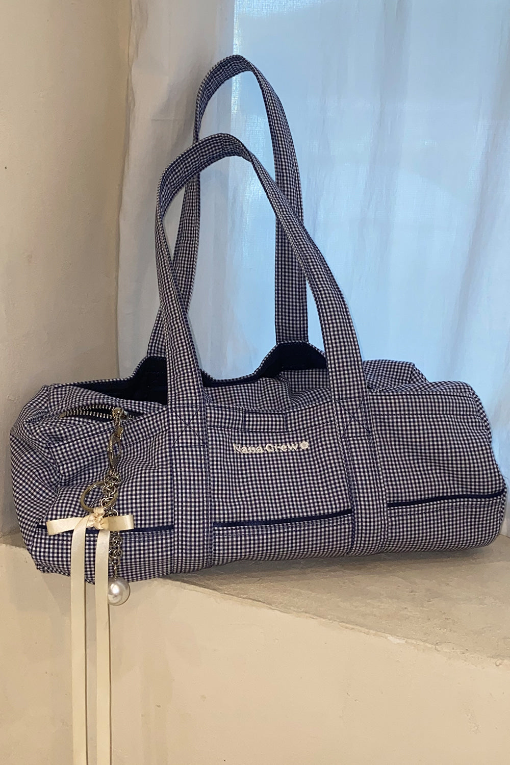 NANACREW MINI DUFFLE BAG - GINGHAM CHECK