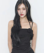 [ILLIGO] ROSE RUFFLE SLEEVELESS_4 COLORS