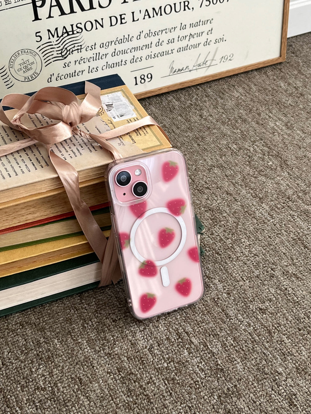 cloud strawberry [magsafe jell-hard case]