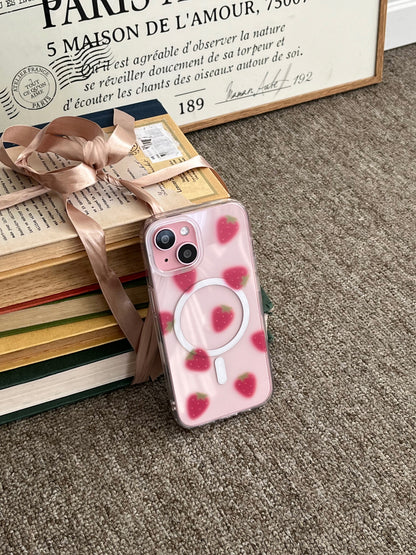 cloud strawberry [magsafe jell-hard case]