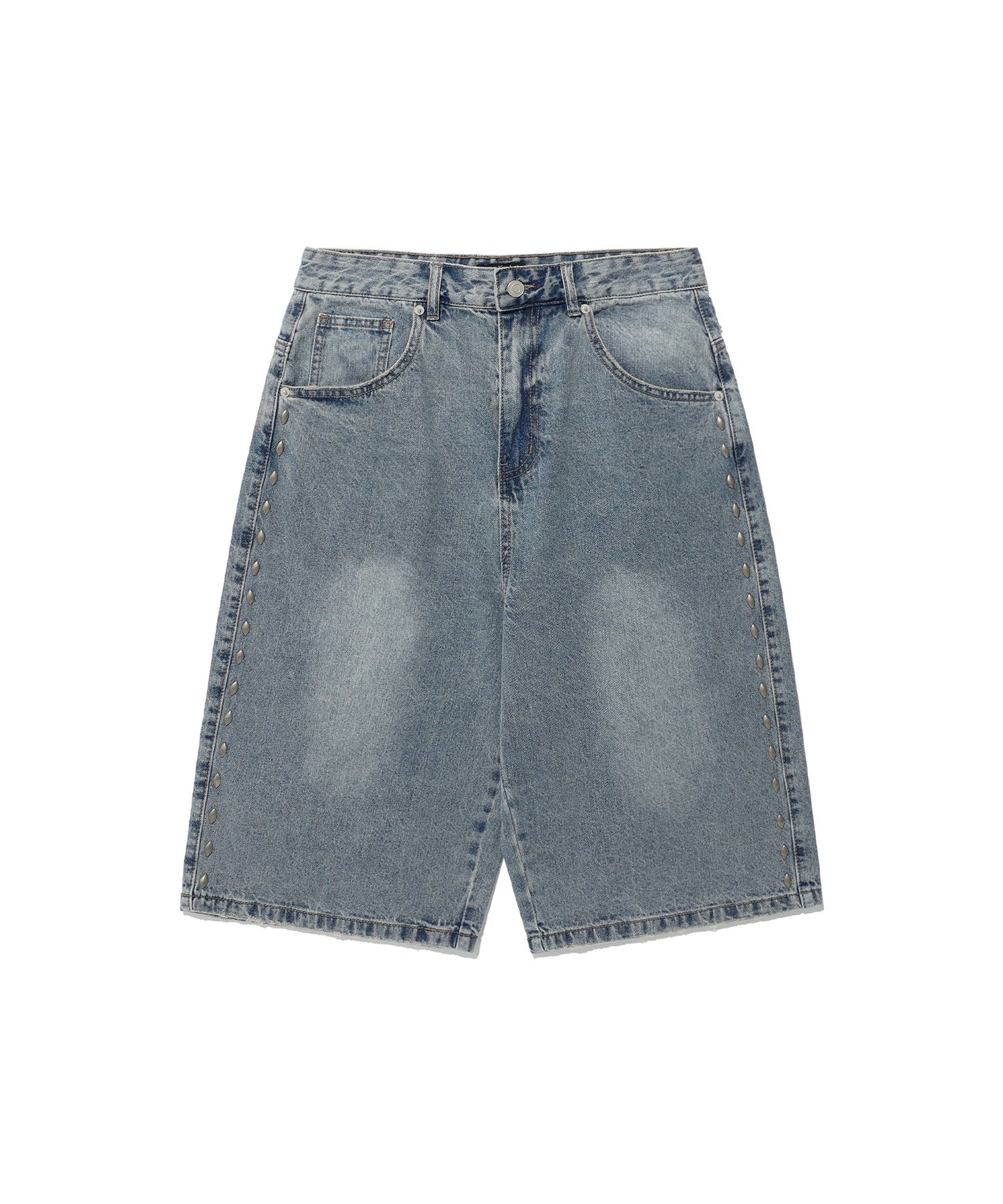 niceghostclub STUD WIDE DENIM PANTS [BLUE]