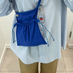 Drawstring Crossbody Bag / COBALT BLUE