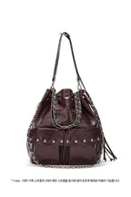 DEINET 5-WAY STUD POCKET MULTI BAG IN BURGUNDY