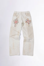 Sculptor X Ed Hardy Cracked Angel Denim Ivory