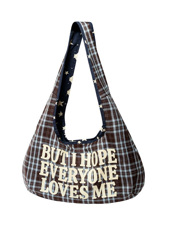 LSC REVERSIBLE STAR SHOULDER BAG (NAVY)