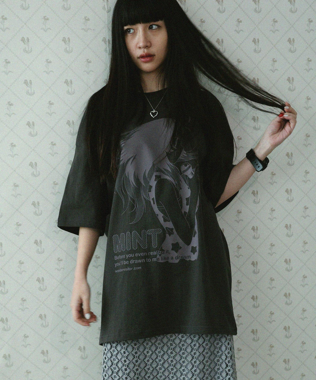 WONDERVISITOR MINT OVERFIT T-SHIRT / 2COLORS