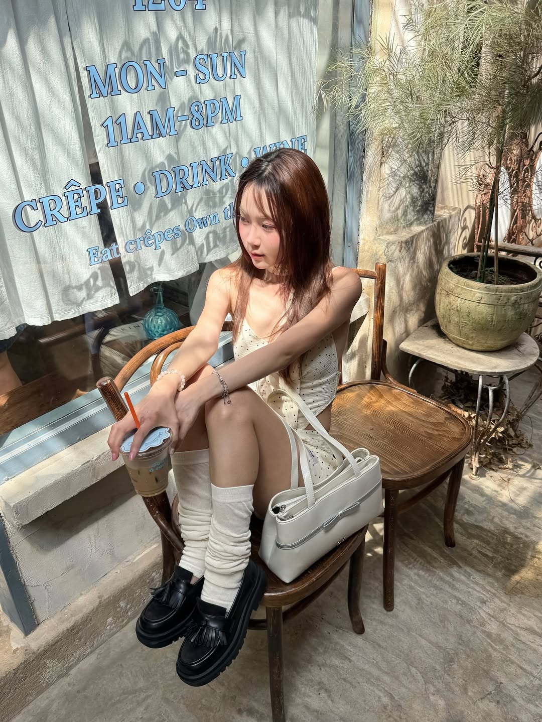 [香港現貨✨] [獨家代理🎀] Daisy Muse Ballerina Shoulder Bag - White Silver