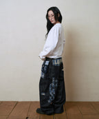 LSC CHECK PATCH WIDE COTTON PANT (INDIGO)