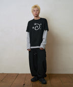 LSC STAR LOGO APPLIQUE LAYERED LONG SLEEVE (BLACK)